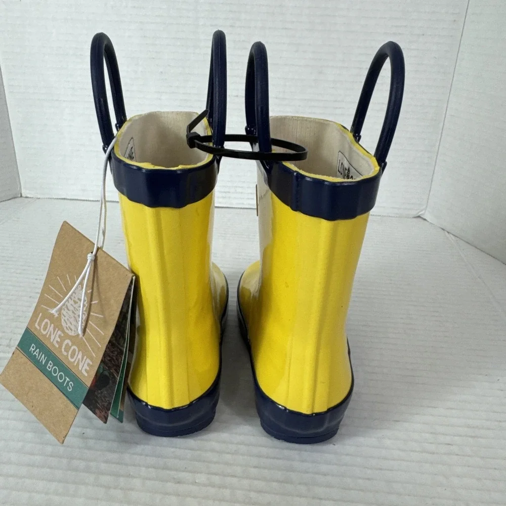LoneCone Unisex Toddler Kids 6T Rainboots Sunshine Classic Yellow NWOB